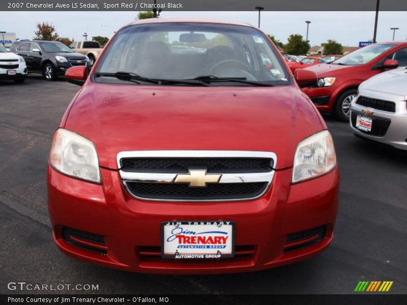 Sport Red / Charcoal Black 2007 Chevrolet Aveo LS Sedan