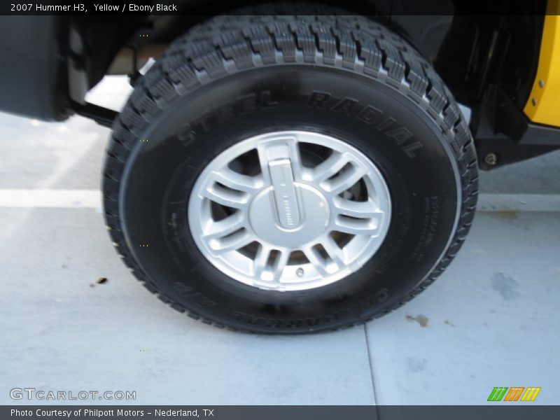 Yellow / Ebony Black 2007 Hummer H3