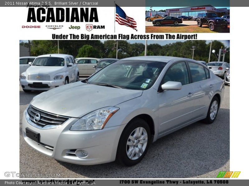 Brilliant Silver / Charcoal 2011 Nissan Altima 2.5 S