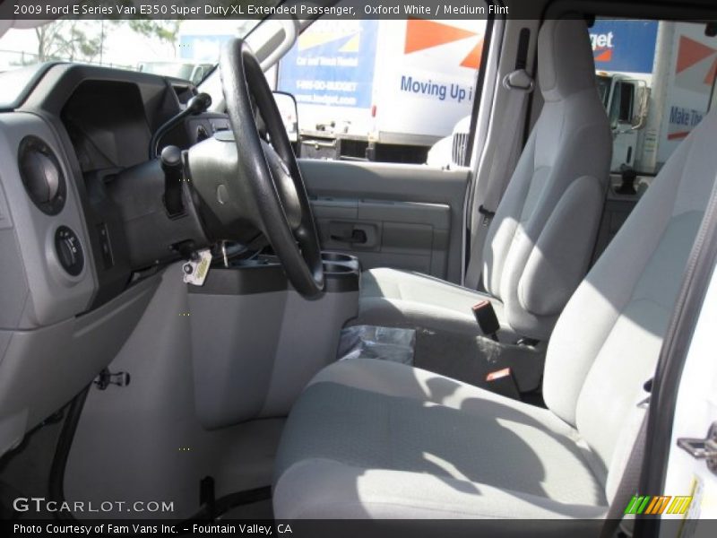 Oxford White / Medium Flint 2009 Ford E Series Van E350 Super Duty XL Extended Passenger
