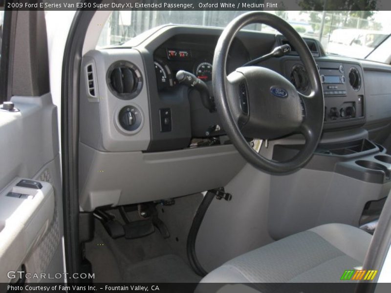 Oxford White / Medium Flint 2009 Ford E Series Van E350 Super Duty XL Extended Passenger