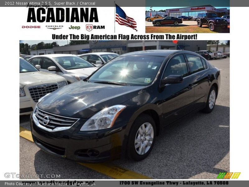 Super Black / Charcoal 2012 Nissan Altima 2.5 S