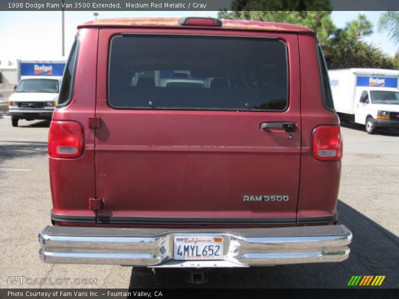 Medium Red Metallic / Gray 1998 Dodge Ram Van 3500 Extended