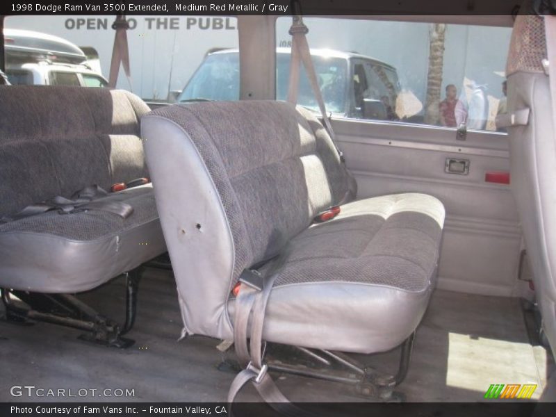Medium Red Metallic / Gray 1998 Dodge Ram Van 3500 Extended