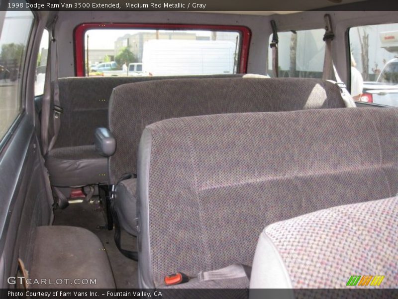 Medium Red Metallic / Gray 1998 Dodge Ram Van 3500 Extended
