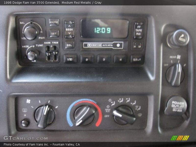 Medium Red Metallic / Gray 1998 Dodge Ram Van 3500 Extended