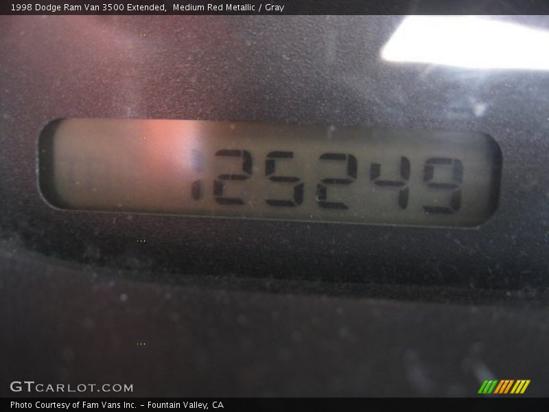 Medium Red Metallic / Gray 1998 Dodge Ram Van 3500 Extended