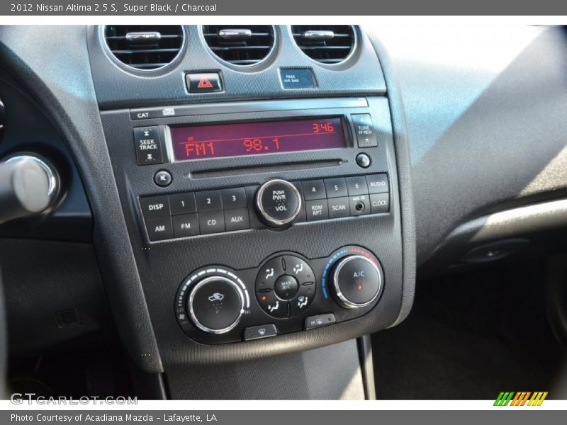 Super Black / Charcoal 2012 Nissan Altima 2.5 S