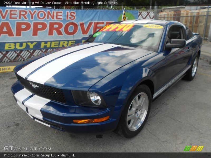 Vista Blue Metallic / Light Graphite 2008 Ford Mustang V6 Deluxe Coupe