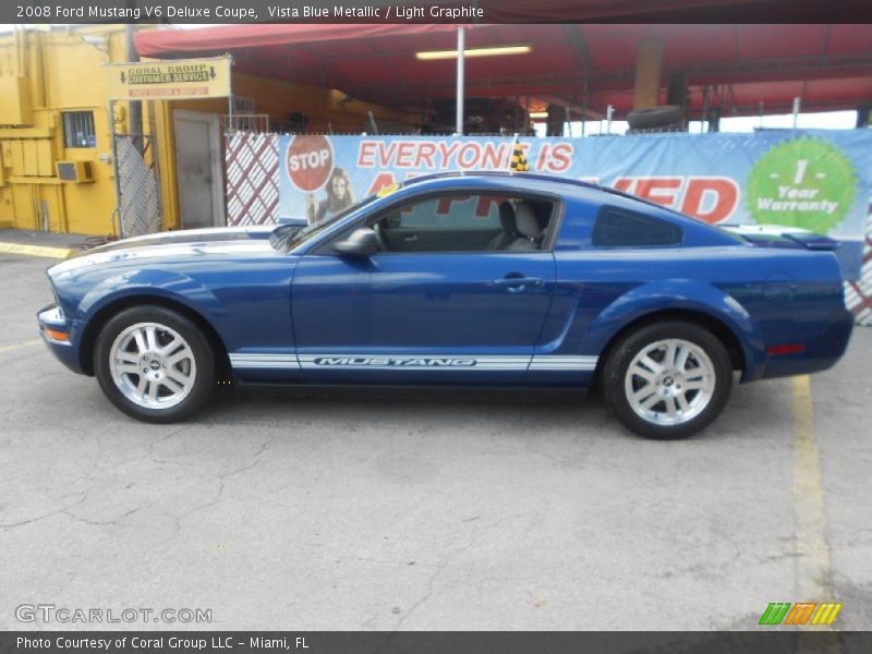 Vista Blue Metallic / Light Graphite 2008 Ford Mustang V6 Deluxe Coupe