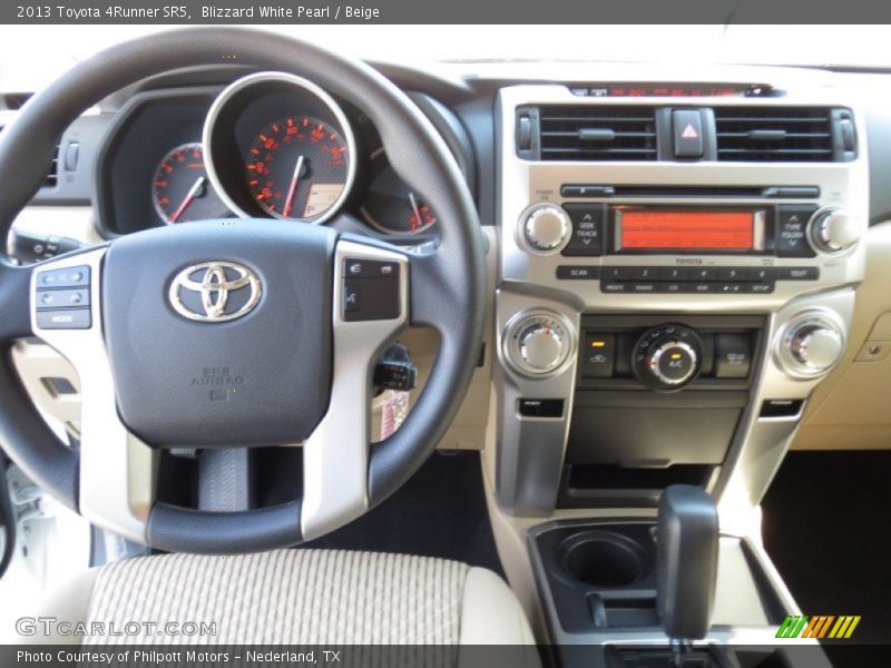Blizzard White Pearl / Beige 2013 Toyota 4Runner SR5