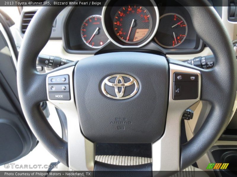 Blizzard White Pearl / Beige 2013 Toyota 4Runner SR5