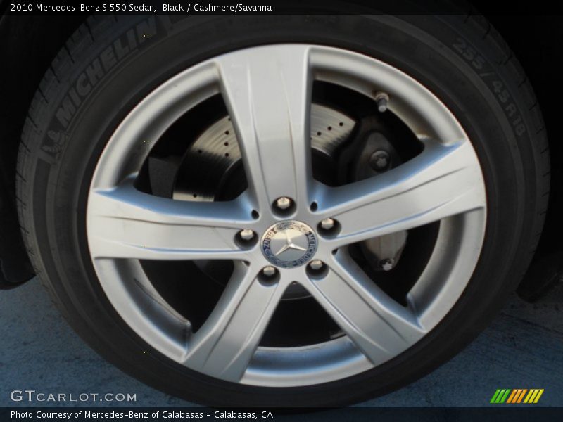 Black / Cashmere/Savanna 2010 Mercedes-Benz S 550 Sedan