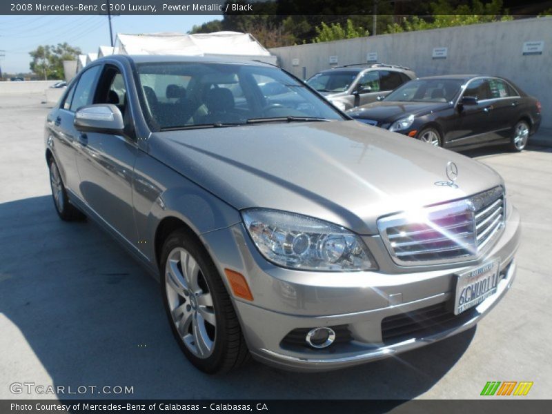 Pewter Metallic / Black 2008 Mercedes-Benz C 300 Luxury