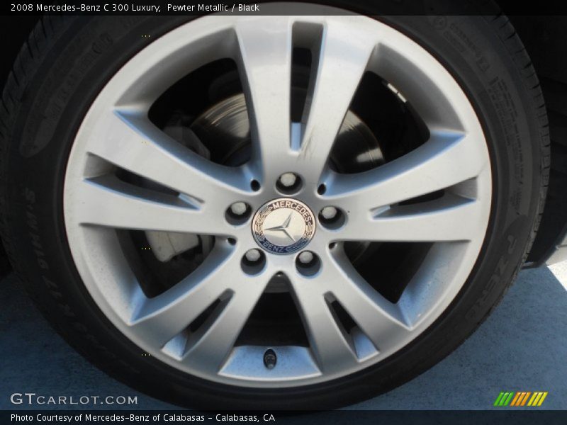 Pewter Metallic / Black 2008 Mercedes-Benz C 300 Luxury
