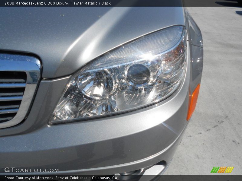 Pewter Metallic / Black 2008 Mercedes-Benz C 300 Luxury