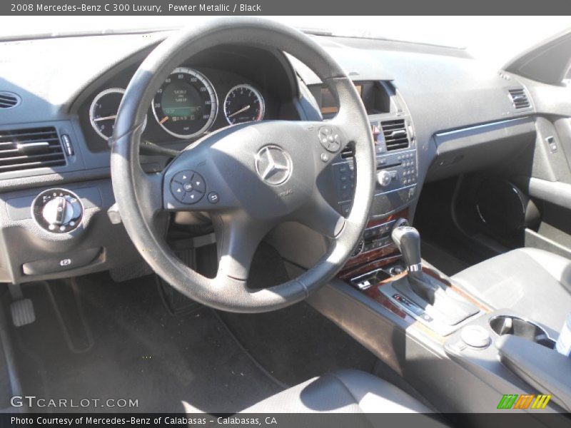 Pewter Metallic / Black 2008 Mercedes-Benz C 300 Luxury