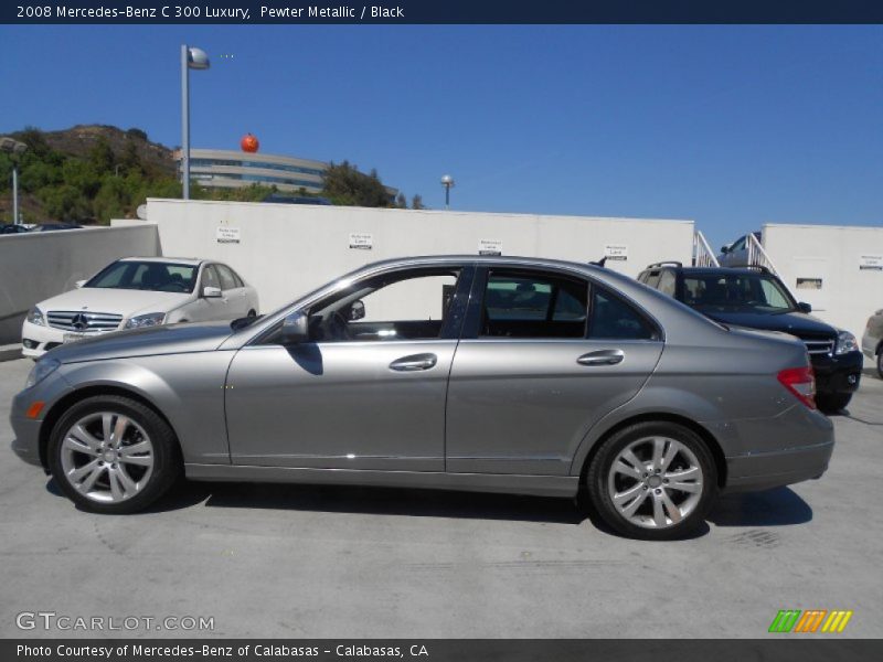 Pewter Metallic / Black 2008 Mercedes-Benz C 300 Luxury