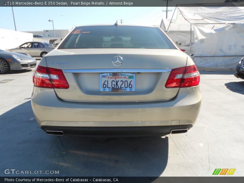 Pearl Beige Metallic / Almond Beige 2010 Mercedes-Benz E 350 Sedan