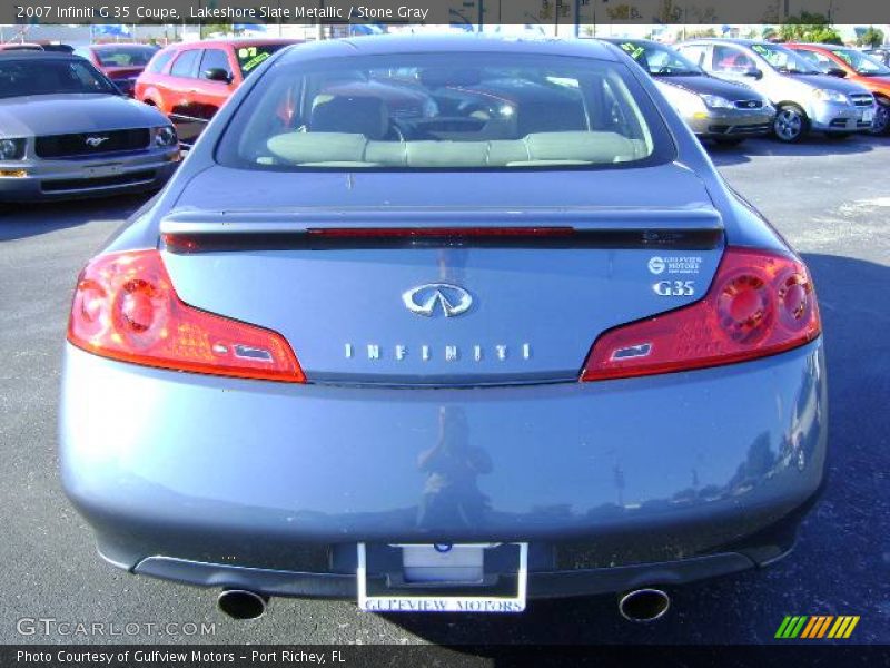 Lakeshore Slate Metallic / Stone Gray 2007 Infiniti G 35 Coupe