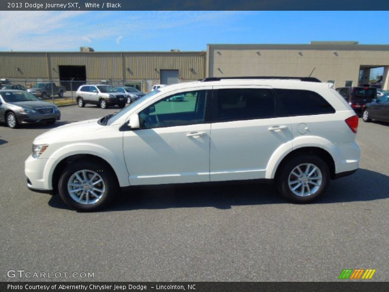 White / Black 2013 Dodge Journey SXT