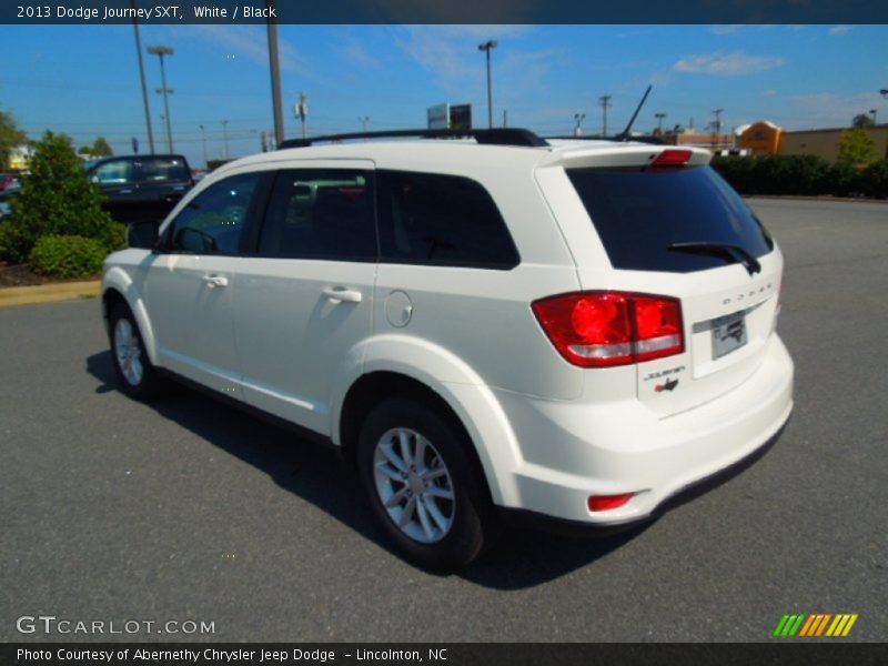 White / Black 2013 Dodge Journey SXT