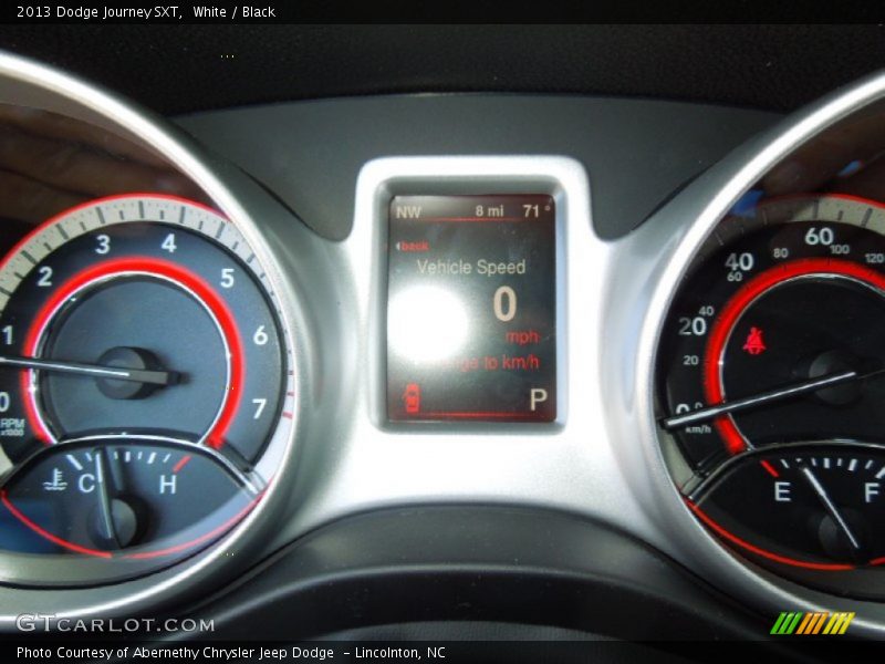 White / Black 2013 Dodge Journey SXT