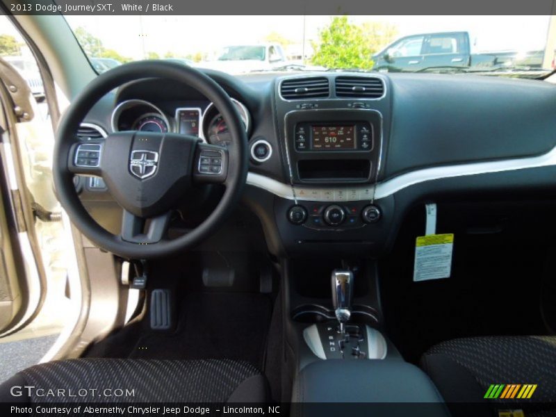 White / Black 2013 Dodge Journey SXT