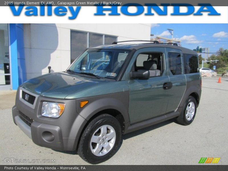 Galapagos Green Metallic / Black/Gray 2005 Honda Element EX AWD
