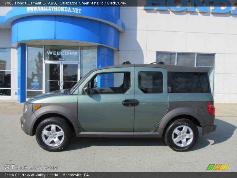 Galapagos Green Metallic / Black/Gray 2005 Honda Element EX AWD