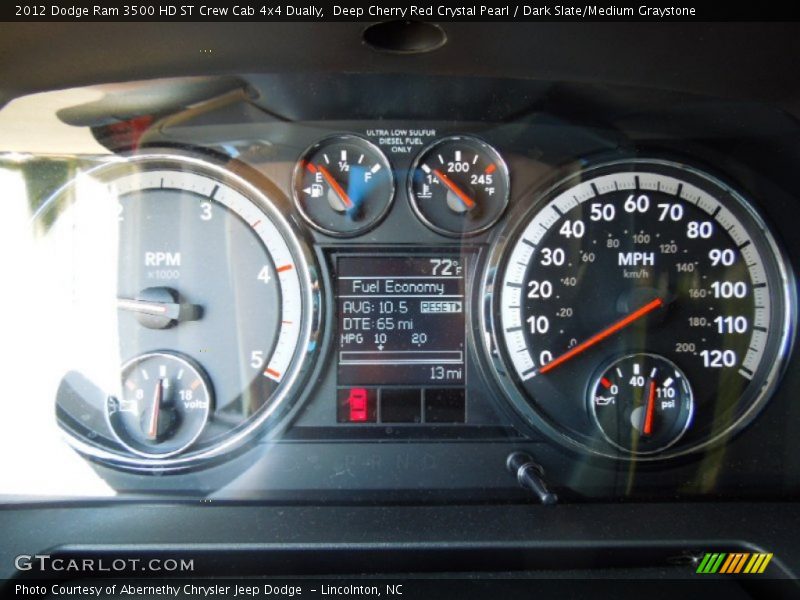 Deep Cherry Red Crystal Pearl / Dark Slate/Medium Graystone 2012 Dodge Ram 3500 HD ST Crew Cab 4x4 Dually