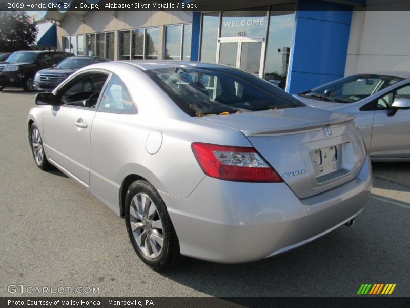 Alabaster Silver Metallic / Black 2009 Honda Civic EX-L Coupe
