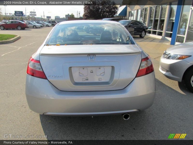 Alabaster Silver Metallic / Black 2009 Honda Civic EX-L Coupe