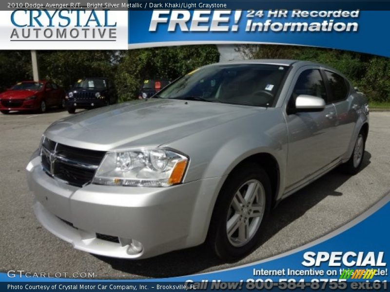 Bright Silver Metallic / Dark Khaki/Light Graystone 2010 Dodge Avenger R/T