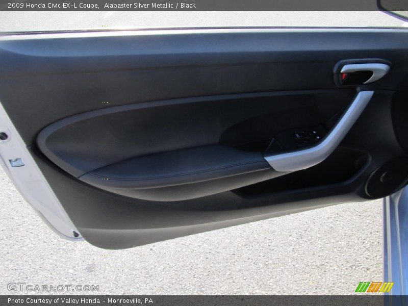 Alabaster Silver Metallic / Black 2009 Honda Civic EX-L Coupe