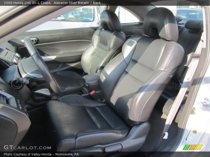 Alabaster Silver Metallic / Black 2009 Honda Civic EX-L Coupe