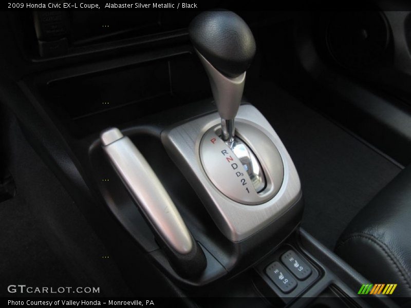 Alabaster Silver Metallic / Black 2009 Honda Civic EX-L Coupe