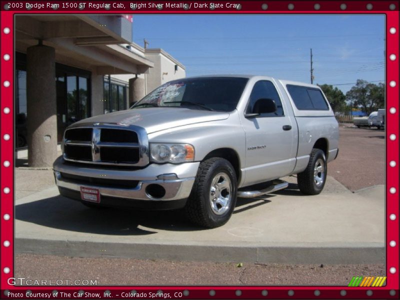 Bright Silver Metallic / Dark Slate Gray 2003 Dodge Ram 1500 ST Regular Cab