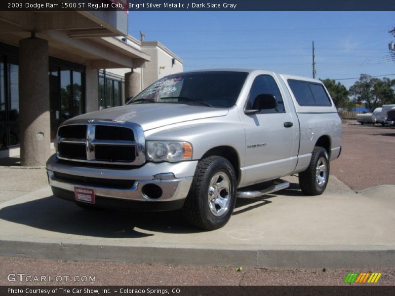 Bright Silver Metallic / Dark Slate Gray 2003 Dodge Ram 1500 ST Regular Cab