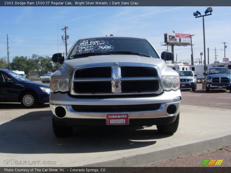 Bright Silver Metallic / Dark Slate Gray 2003 Dodge Ram 1500 ST Regular Cab