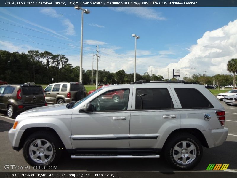 Bright Silver Metallic / Medium Slate Gray/Dark Slate Gray Mckinley Leather 2009 Jeep Grand Cherokee Laredo