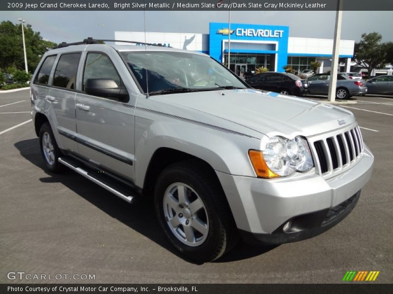Bright Silver Metallic / Medium Slate Gray/Dark Slate Gray Mckinley Leather 2009 Jeep Grand Cherokee Laredo