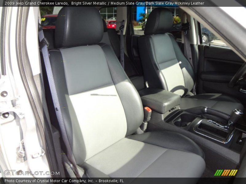 Bright Silver Metallic / Medium Slate Gray/Dark Slate Gray Mckinley Leather 2009 Jeep Grand Cherokee Laredo
