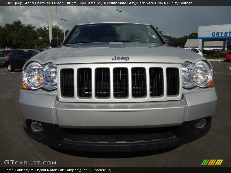 Bright Silver Metallic / Medium Slate Gray/Dark Slate Gray Mckinley Leather 2009 Jeep Grand Cherokee Laredo