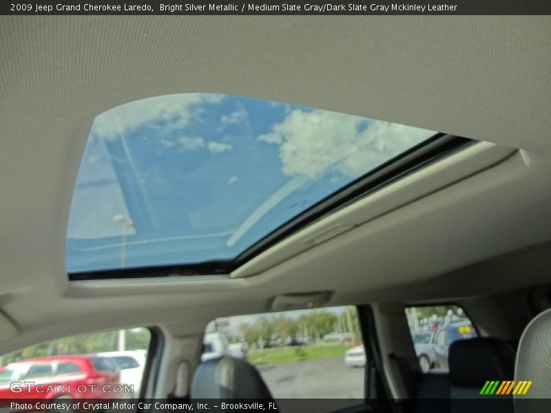 Bright Silver Metallic / Medium Slate Gray/Dark Slate Gray Mckinley Leather 2009 Jeep Grand Cherokee Laredo