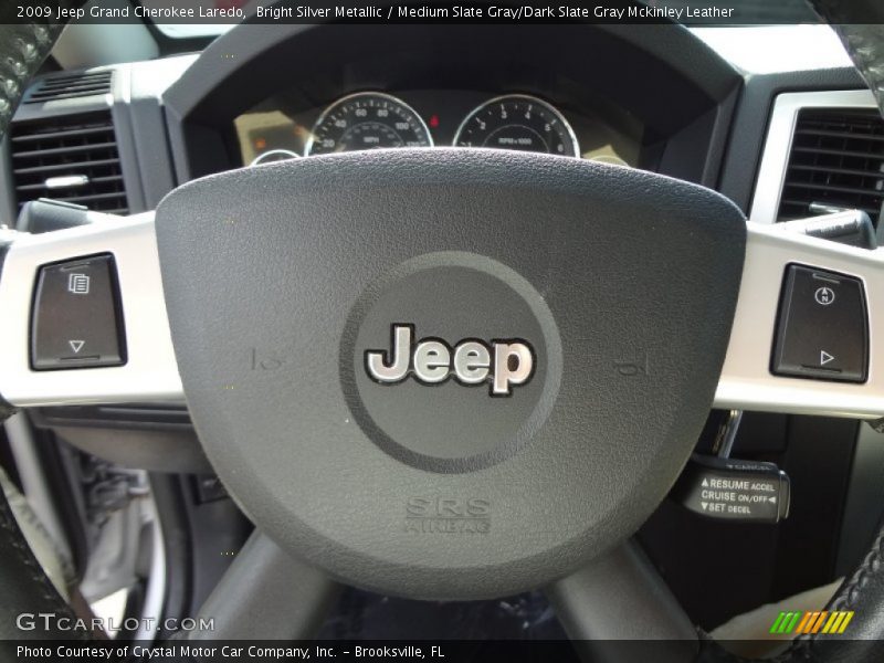 Bright Silver Metallic / Medium Slate Gray/Dark Slate Gray Mckinley Leather 2009 Jeep Grand Cherokee Laredo