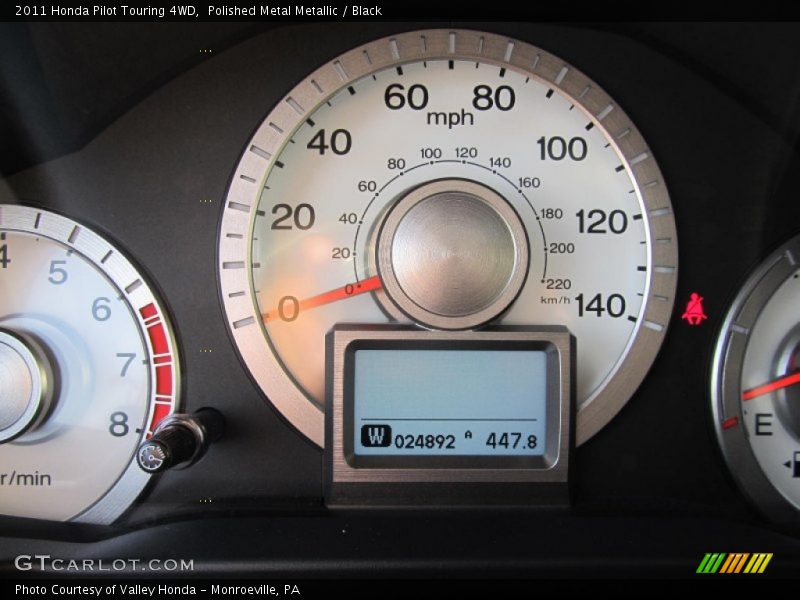 Polished Metal Metallic / Black 2011 Honda Pilot Touring 4WD