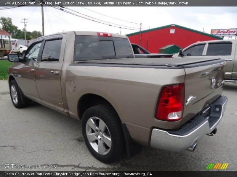 Austin Tan Pearl / Light Pebble Beige/Bark Brown 2009 Dodge Ram 1500 Big Horn Edition Crew Cab 4x4