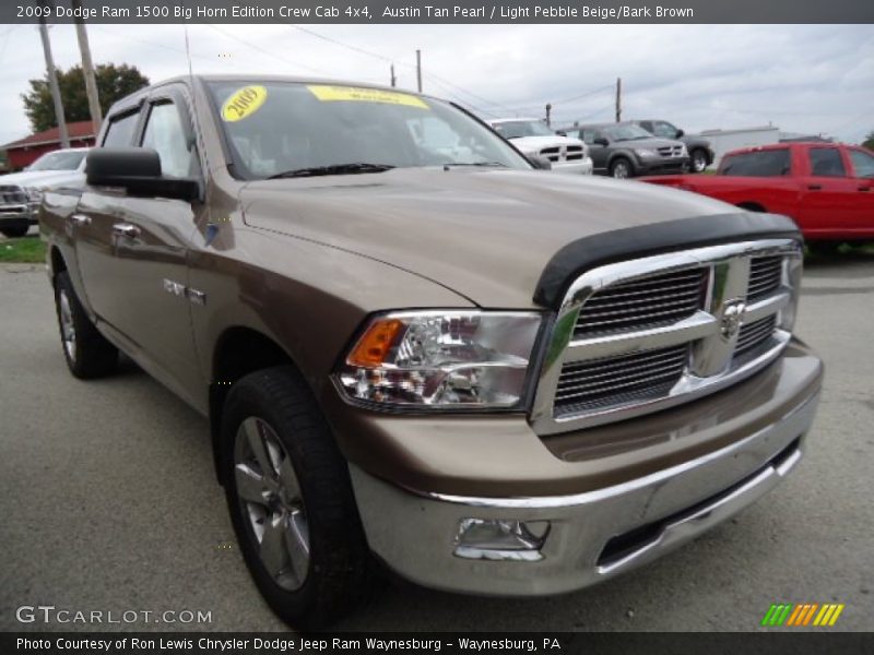 Austin Tan Pearl / Light Pebble Beige/Bark Brown 2009 Dodge Ram 1500 Big Horn Edition Crew Cab 4x4