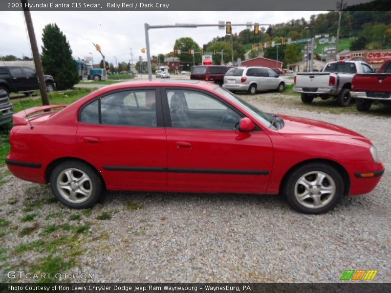 Rally Red / Dark Gray 2003 Hyundai Elantra GLS Sedan